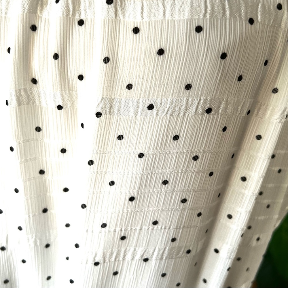 DKNY white and black polka dots spring summer sundress women’s size 14 - Picture 9 of 9